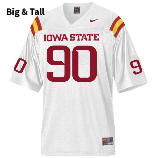 Iowa State Cyclones Men's #90 Alex Probert Nike NCAA Authentic White Big & Tall College Stitched Football Jersey QA42N22TJ